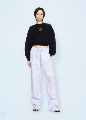 Off-White Jewel Mini Arrow Crop Sweatshirt Black ofw0260064