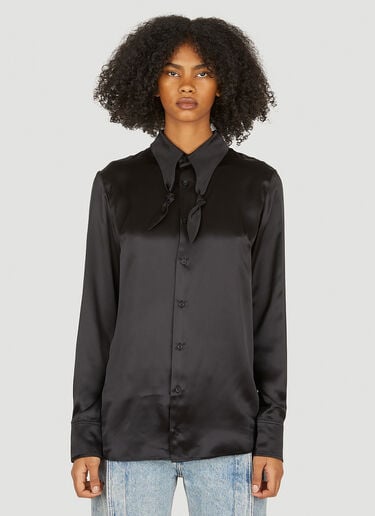 Knotted Collar Blouse Ottolinger Knotted Collar Blouse Black ott0250015