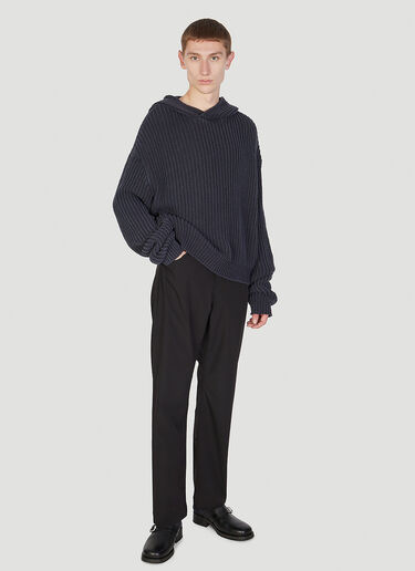 Knitted Sailor Hooded Sweater Our Legacy Knitted Sailor Hooded Sweater Dark Blue our0152010