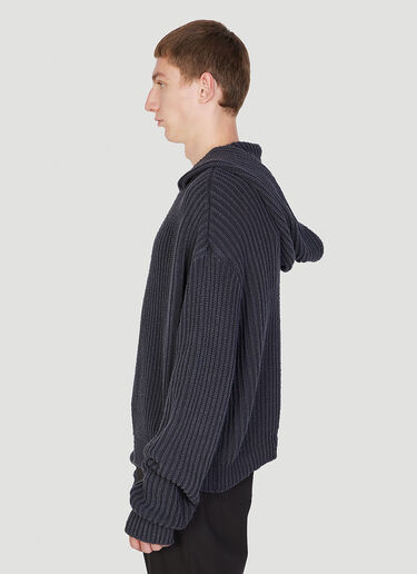 Knitted Sailor Hooded Sweater Our Legacy Knitted Sailor Hooded Sweater Dark Blue our0152010