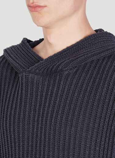 Knitted Sailor Hooded Sweater Our Legacy Knitted Sailor Hooded Sweater Dark Blue our0152010