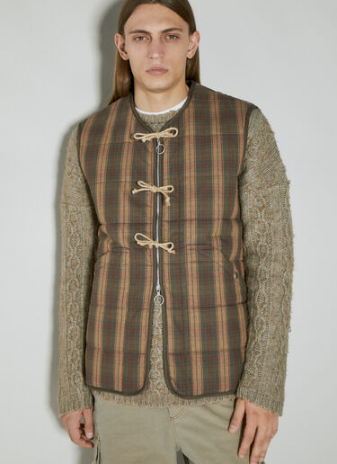 Check Padded Vest Our Legacy Check Padded Vest Beige our0154011