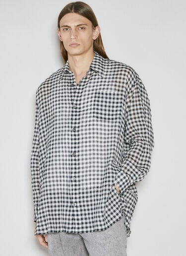 Our Legacy Darling Check Shirt Black our0155002