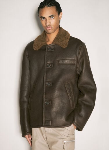 Our Legacy Alaska Leather Jacket Brown our0158002
