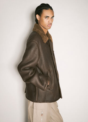 Alaska Leather Jacket Our Legacy Alaska Leather Jacket Brown our0158002