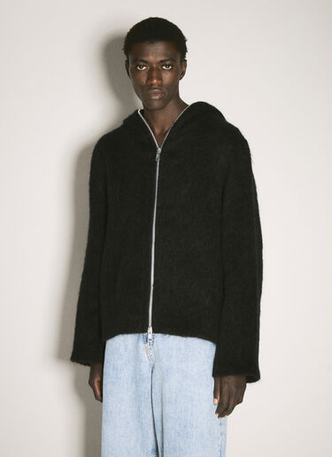 Hairy Zip-Up Hooded Cardigan Our Legacy Hairy Zip-Up Hooded Cardigan Black our0158009