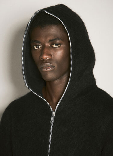 Hairy Zip-Up Hooded Cardigan Our Legacy Hairy Zip-Up Hooded Cardigan Black our0158009