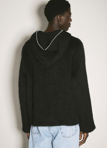 Hairy Zip-Up Hooded Cardigan Our Legacy Hairy Zip-Up Hooded Cardigan Black our0158009