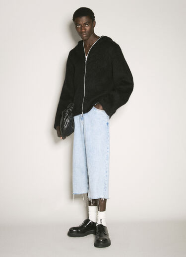 Hairy Zip-Up Hooded Cardigan Our Legacy Hairy Zip-Up Hooded Cardigan Black our0158009