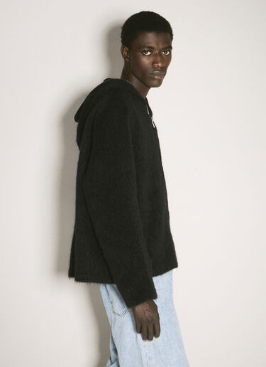 Hairy Zip-Up Hooded Cardigan Our Legacy Hairy Zip-Up Hooded Cardigan Black our0158009