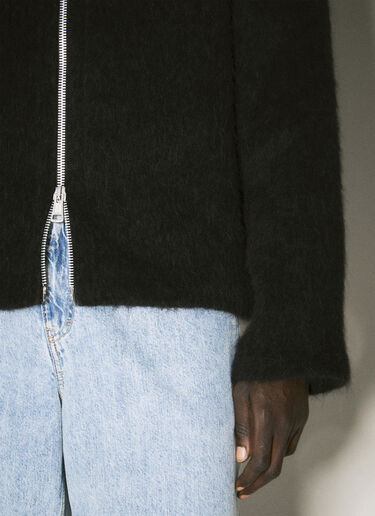 Hairy Zip-Up Hooded Cardigan Our Legacy Hairy Zip-Up Hooded Cardigan Black our0158009