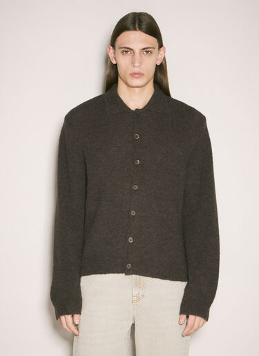Evening Polo Cardigan Our Legacy Evening Polo Cardigan Brown our0159012