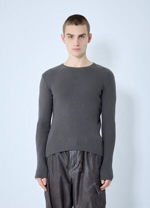 Our Legacy Compact Rib Sweater Brown our0160007