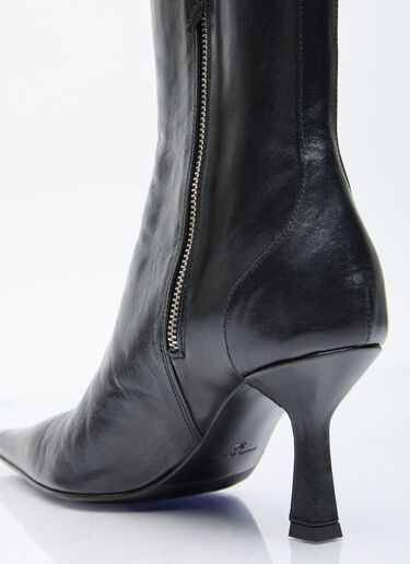 Our Legacy Slim Leather Boots Black our0256009