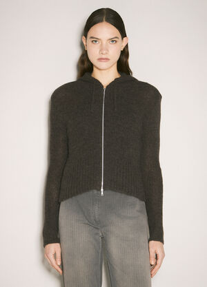 Our Legacy Compact Hooded Cardigan Brown our0259001
