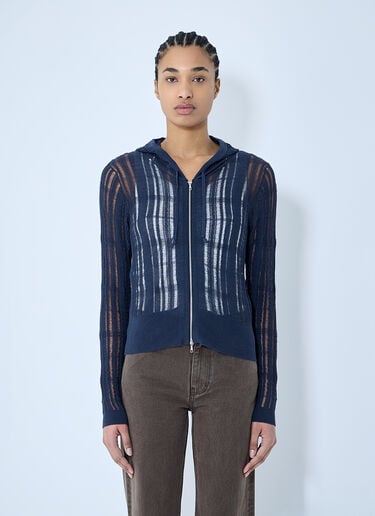 Compact Hooded Cardigan Our Legacy Compact Hooded Cardigan Blue our0260018