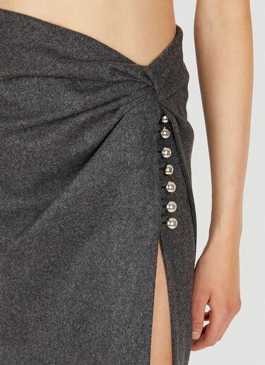 Rabanne Flannel Skirt Grey pac0250019