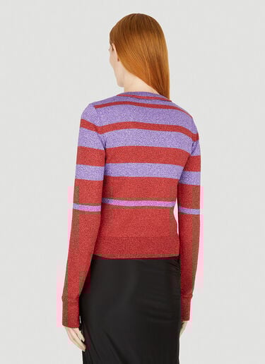 Rabanne Metallic Striped Sweater Red pac0251004