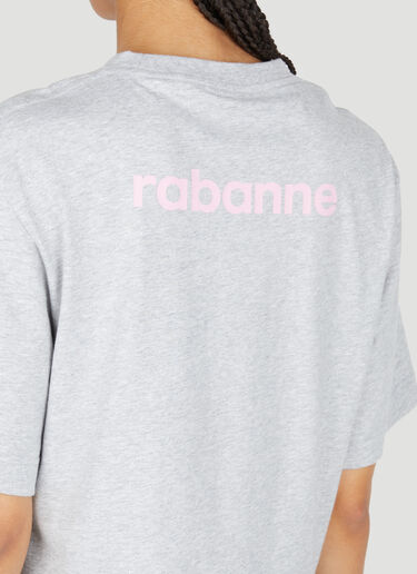 ロゴプリントクロップドTシャツ Rabanne ロゴプリントクロップドTシャツ グレー pac0253015