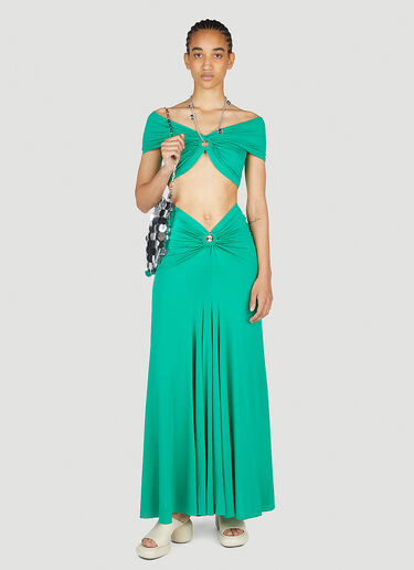 Rabanne V Waistband Skirt Green pac0254006