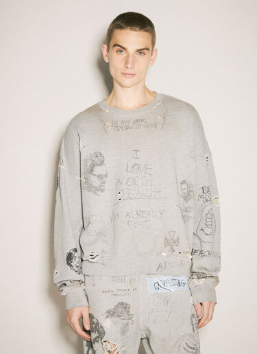 Paly Pumping Iron Crewneck Sweatshirt Grey pal0158002