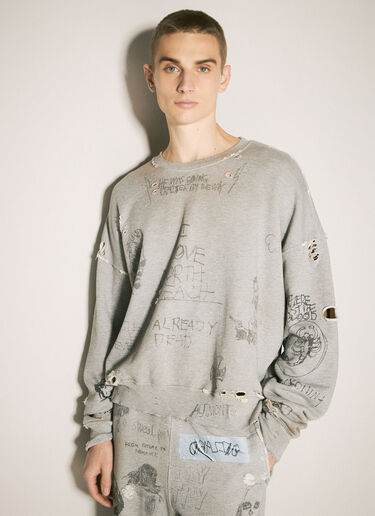 Paly Pumping Iron Crewneck Sweatshirt Grey pal0158002