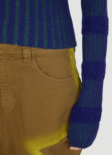 Ribbed Knit Sweater Paula Canovas del Vas Ribbed Knit Sweater Blue pcd0250006