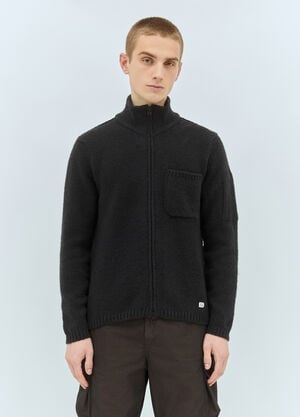 C.P. Company Soft Knit Cardigan Black pco0158003