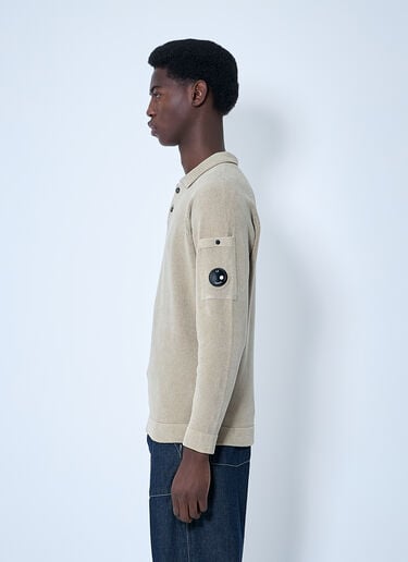 C.P. Company Chenilee Cotton Polo Shirt Beige pco0159002