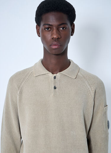 雪尼尔棉质 polo 衫 C.P. Company 雪尼尔棉质 polo 衫 米色 pco0159002