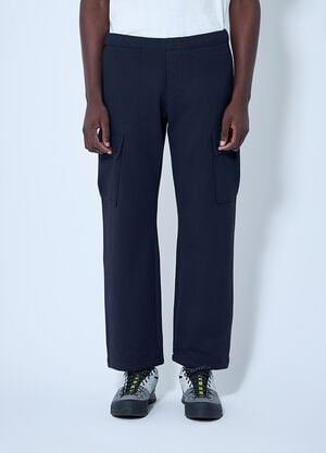 C.P. Company 대각선 볼록 플리스 카고 팬츠  블루 pco0159011