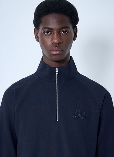 C.P. Company Diagonal Raised Fleece Sweatshirt Blue pco0159012