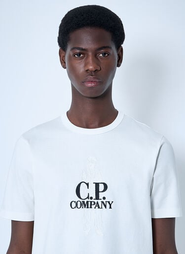 C.P. Company Mercerized Jersey Twisted British Sailor T-Shirt White pco0159013
