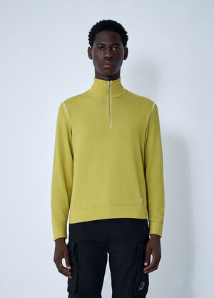 C.P. Company Half Zip-Up Sweater Green pco0160007