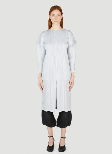 Pleats Please Issey Miyake January Pleated Coat Grey plp0252002
