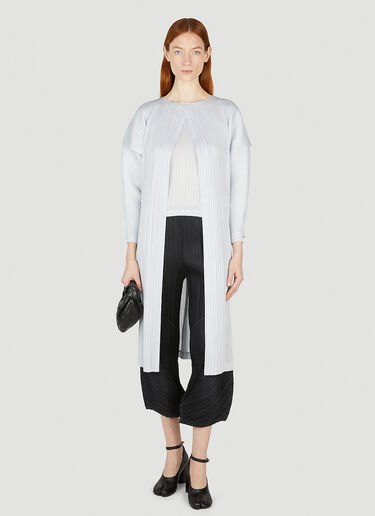 Pleats Please Issey Miyake January Pleated Coat Grey plp0252002