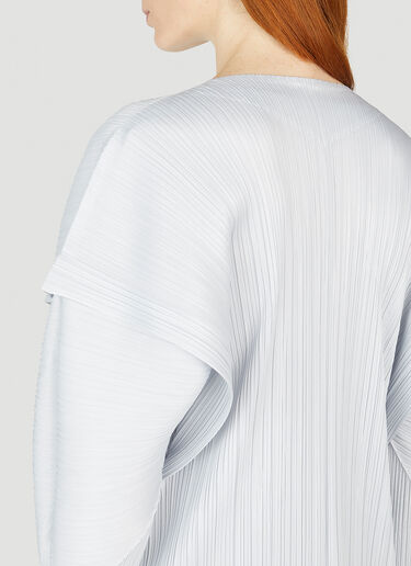 Pleats Please Issey Miyake January Pleated Coat Grey plp0252002