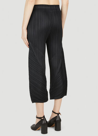Pleats Please Issey Miyake クロップドプリーツパンツ ブラック plp0252004