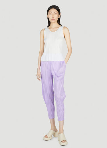 Pleats Please Issey Miyake Pleated Tank Top White plp0252012