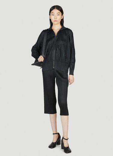 Pleats Please Issey Miyake 크롭 플리츠 팬츠 블랙 plp0252017