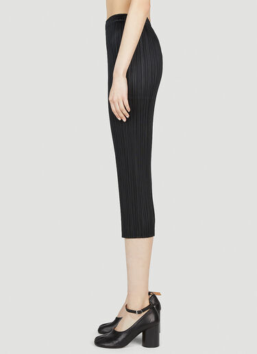 Pleats Please Issey Miyake 크롭 플리츠 팬츠 블랙 plp0252017