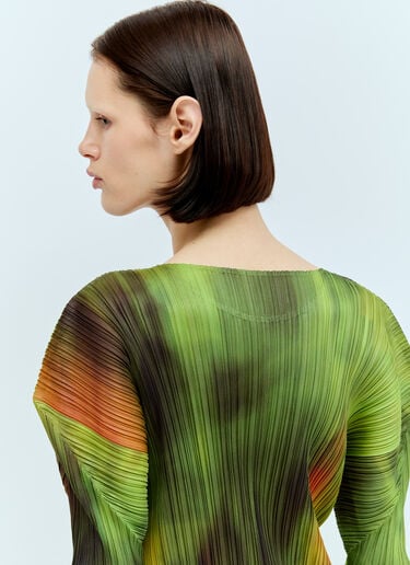 Turnip & Spinach Midi Dress Pleats Please Issey Miyake Turnip & Spinach Midi Dress Green plp0256001