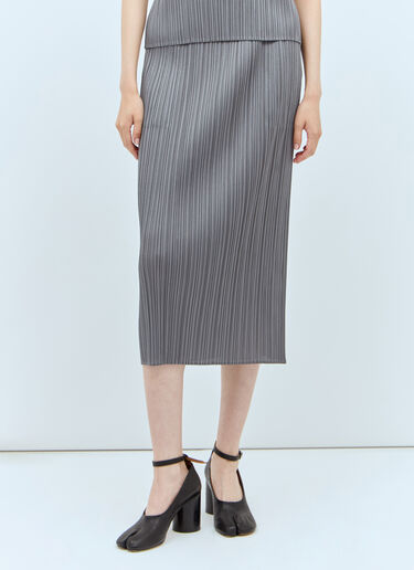 Pleats Please Issey Miyake 플리츠 미디 스커트 그레이 plp0256013
