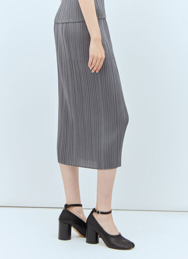 Pleats Please Issey Miyake 플리츠 미디 스커트 그레이 plp0256013