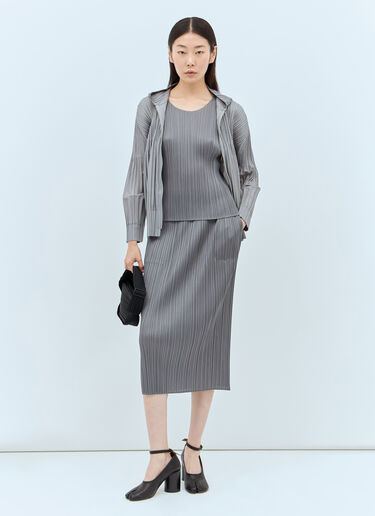 Pleats Please Issey Miyake 플리츠 미디 스커트 그레이 plp0256013