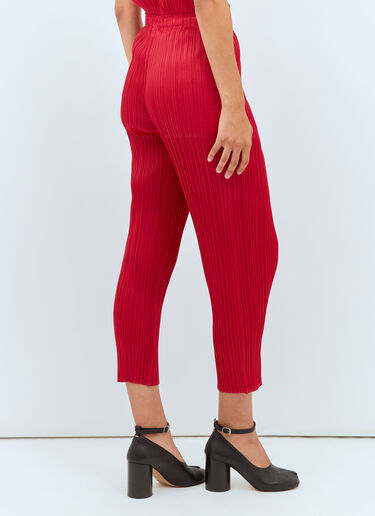 Cropped Pleated Pants Pleats Please Issey Miyake Cropped Pleated Pants Red plp0257025