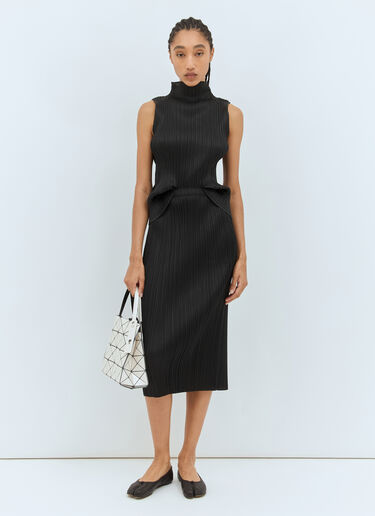 Pleated Midi Skirt Pleats Please Issey Miyake Pleated Midi Skirt Black plp0258024