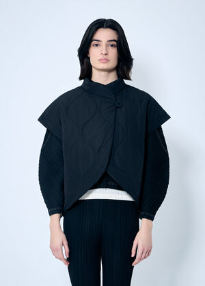 Pleats Please Issey Miyake Quilted Vest Black plp0259006