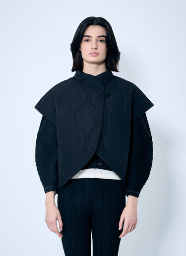 Quilted Vest Pleats Please Issey Miyake Quilted Vest Black plp0259006