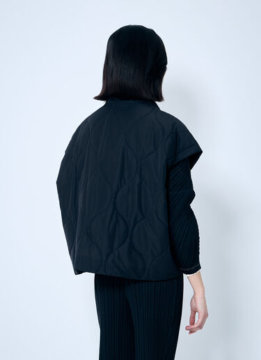 Quilted Vest Pleats Please Issey Miyake Quilted Vest Black plp0259006